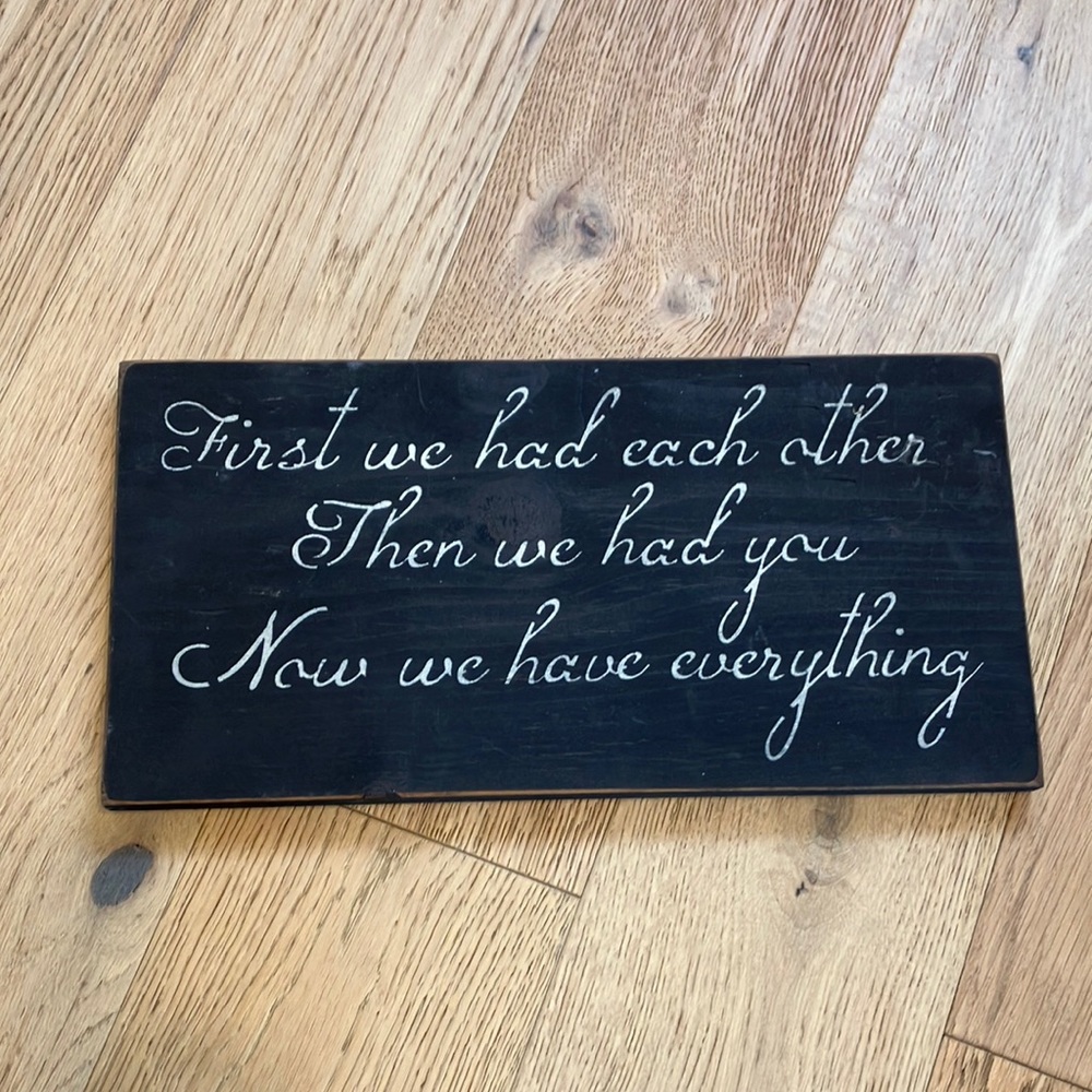 First Baby Wood Sign